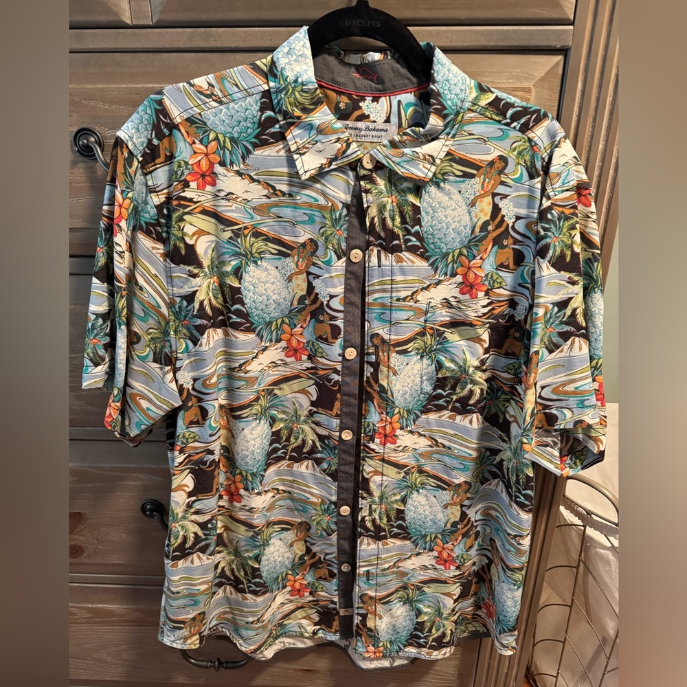 Tommy Bahama Multicolor Tropical Print Shirt